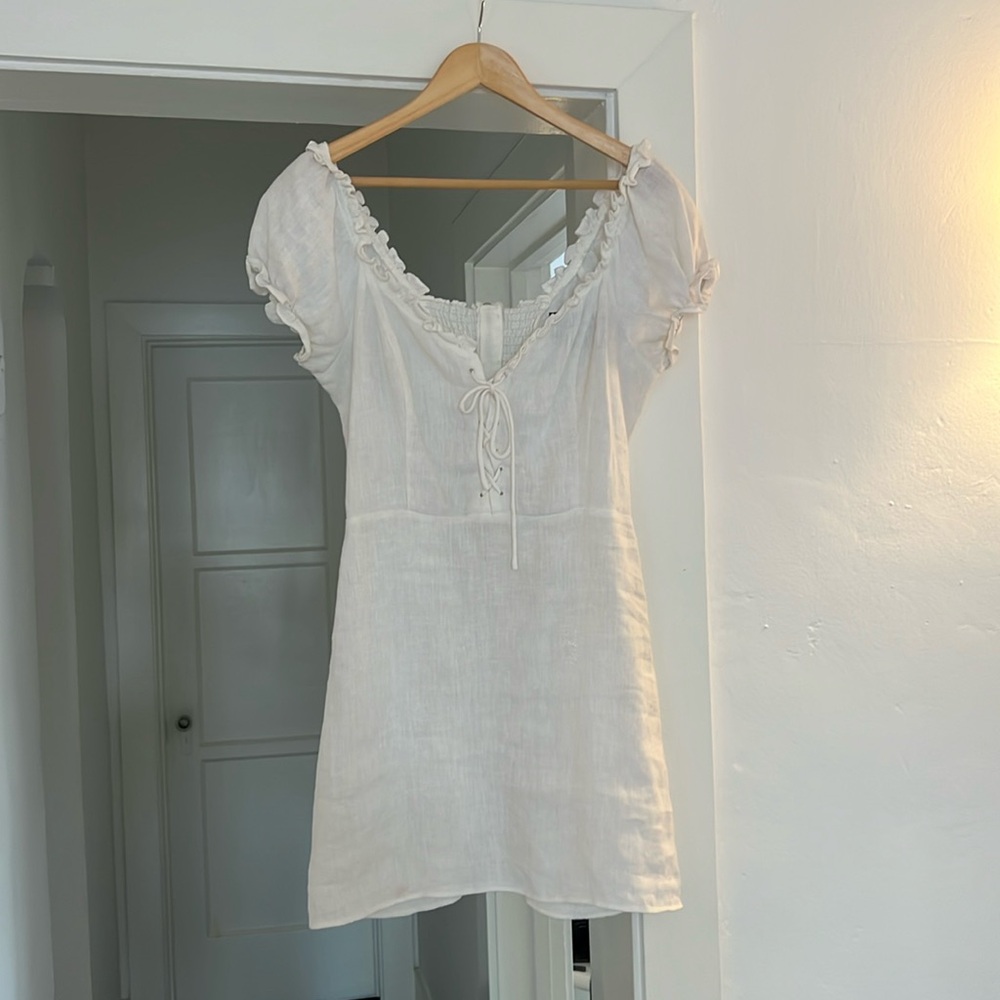 Reformation - White Linen Dress 🧺
